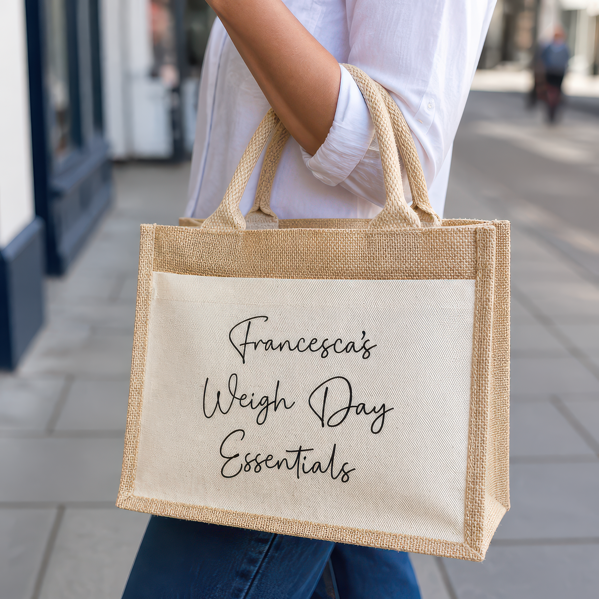 Personalised Weigh Day Essentials Bag