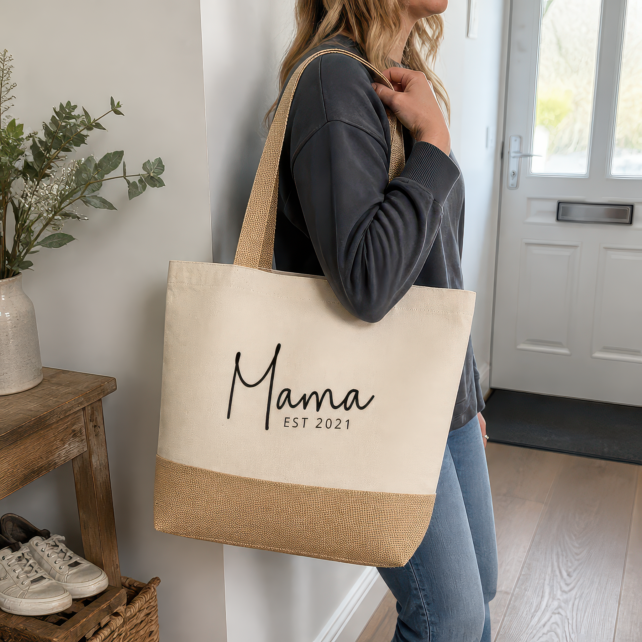 Personalised Mama EST Tote Bag with Year - alternative view