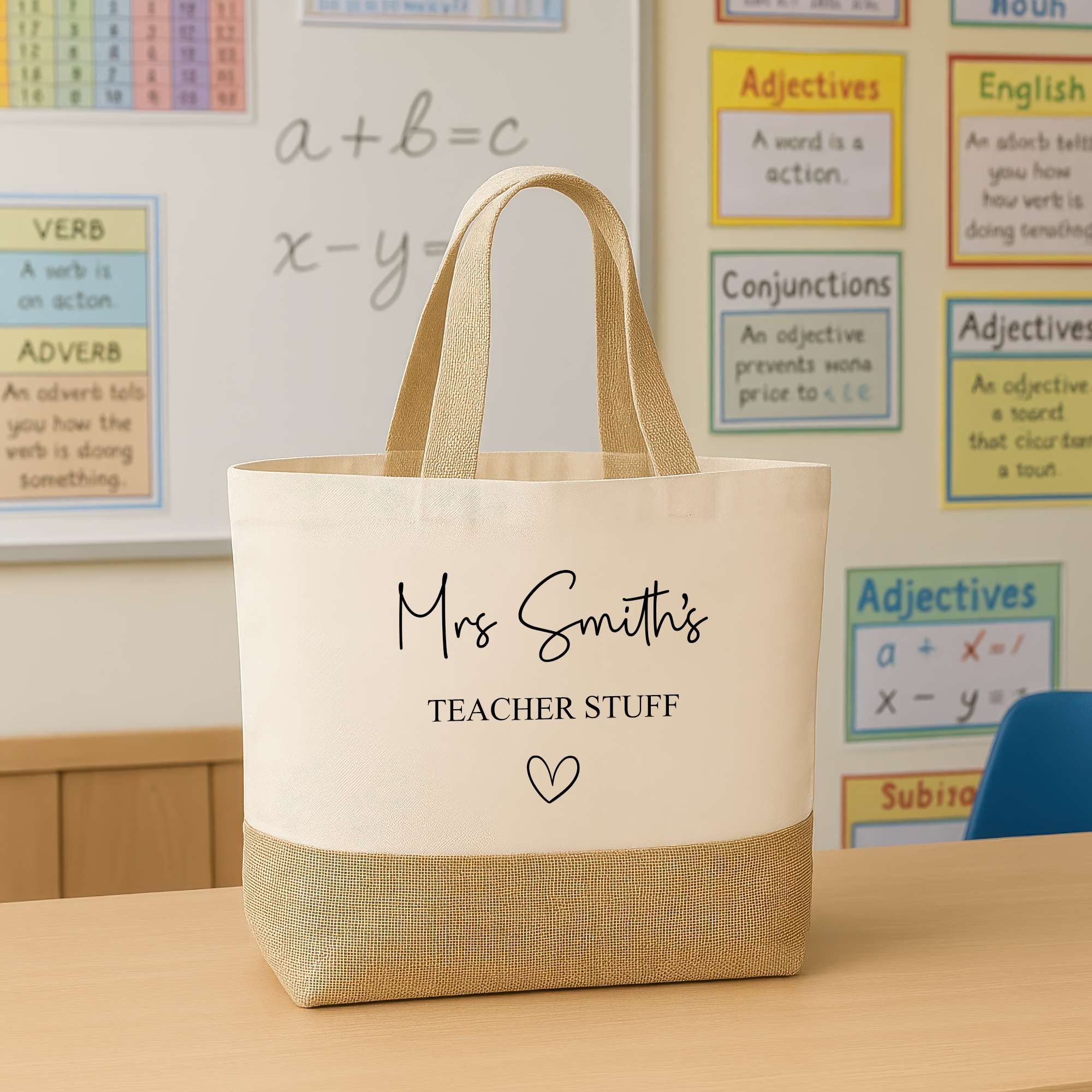 Personalised Teacher Tote Bag