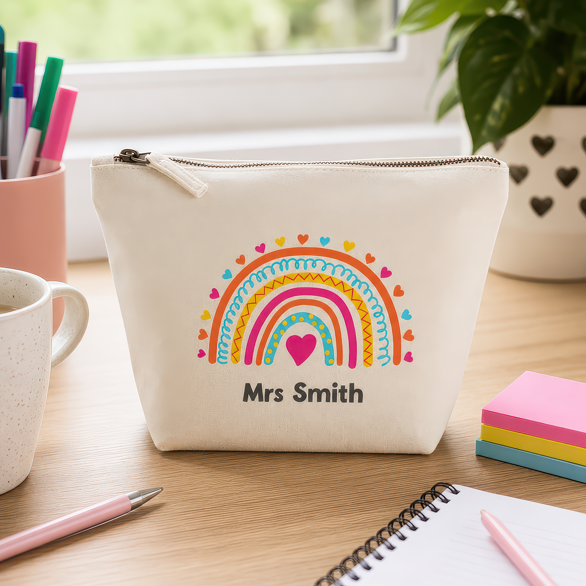 Chicken Craft approved main image refresh | SKU BAG-W540-TEACHRAINBOWPINKHEART | 2026-05-15-topaz-2048