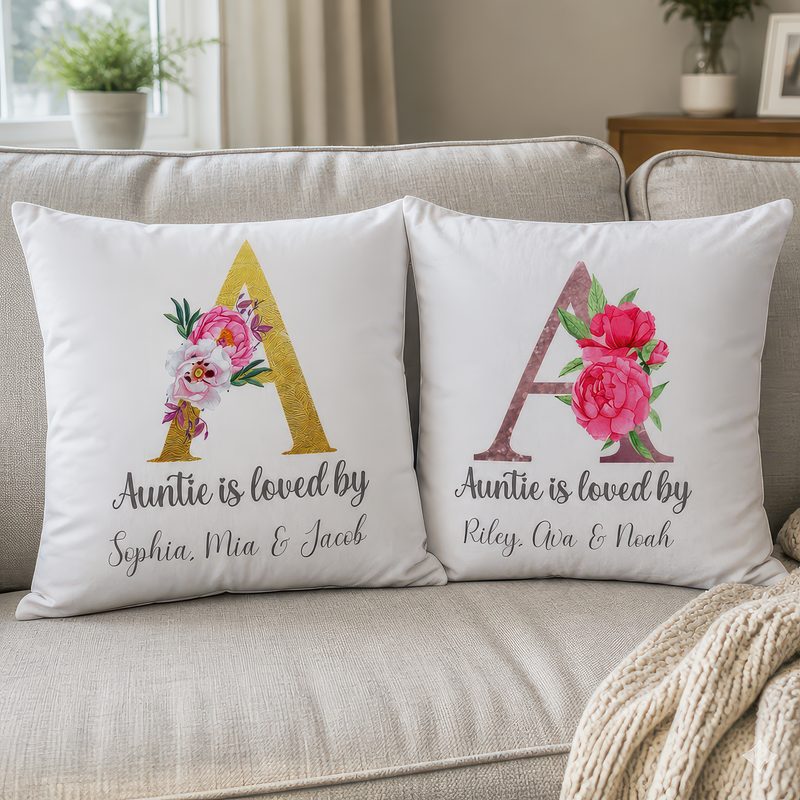 Personalised Auntie Is Loved by Cushion