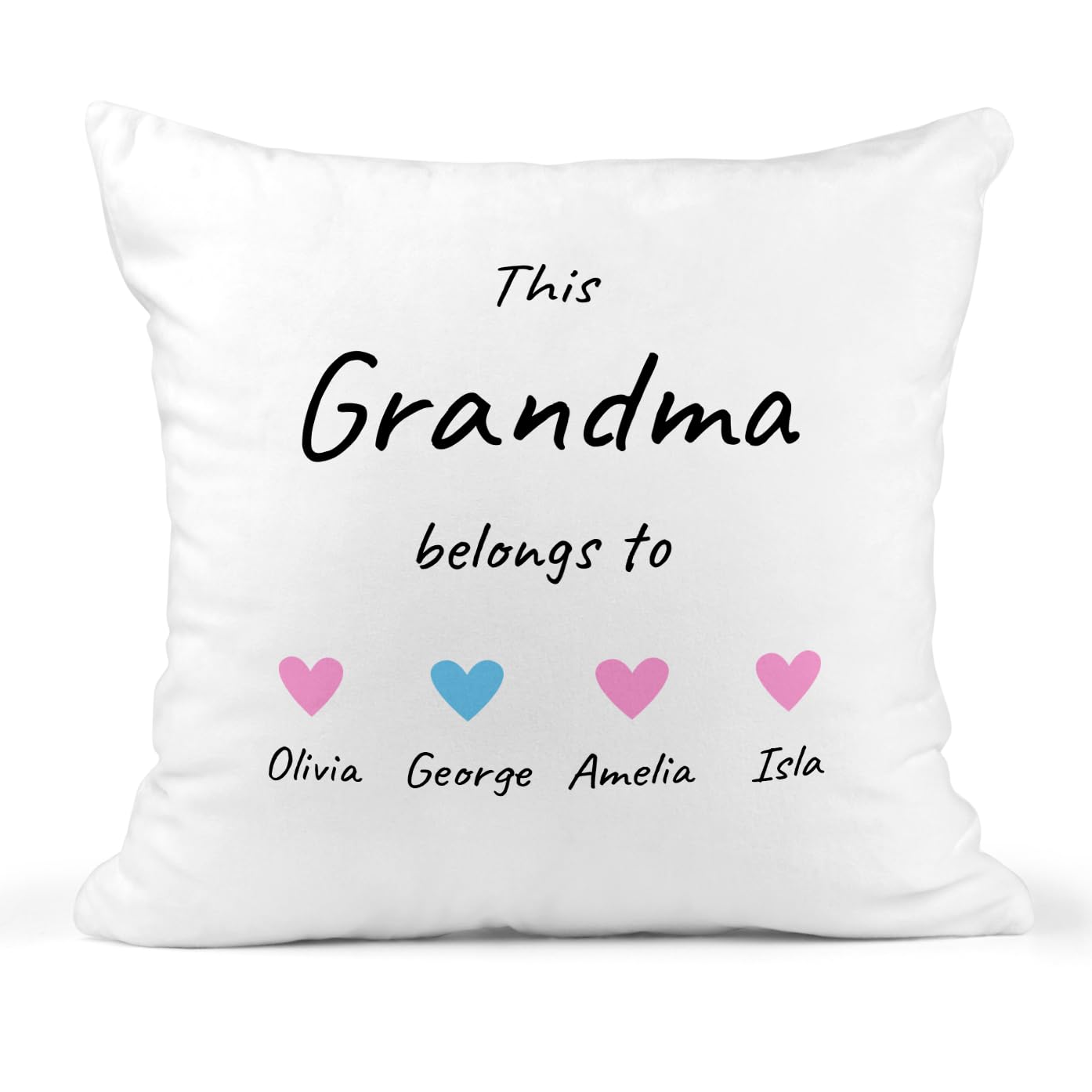 Personalised This Grandma Belongs To Cushion Cover with Names