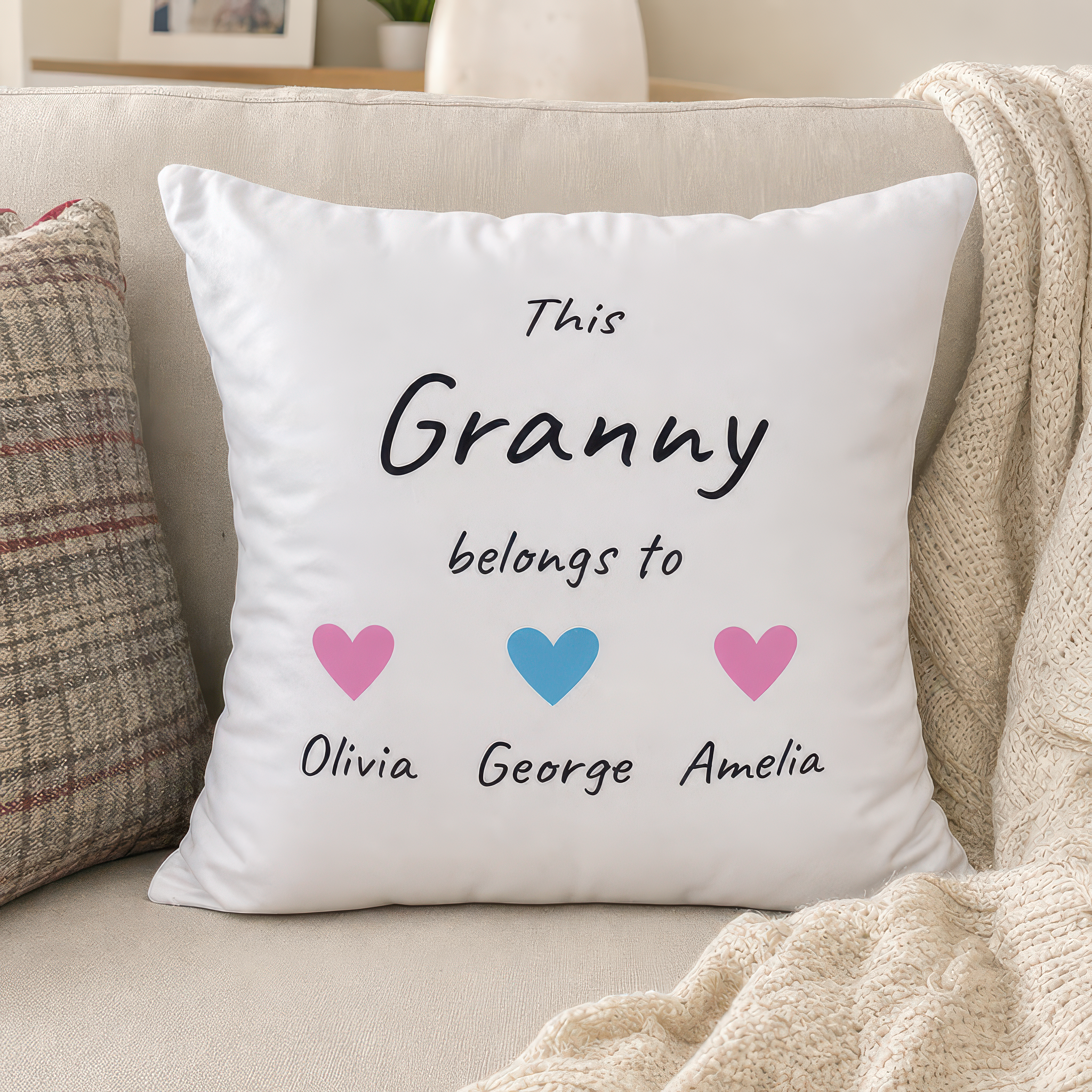Personalised This Granny Belongs To Cushion with Names - alternative view