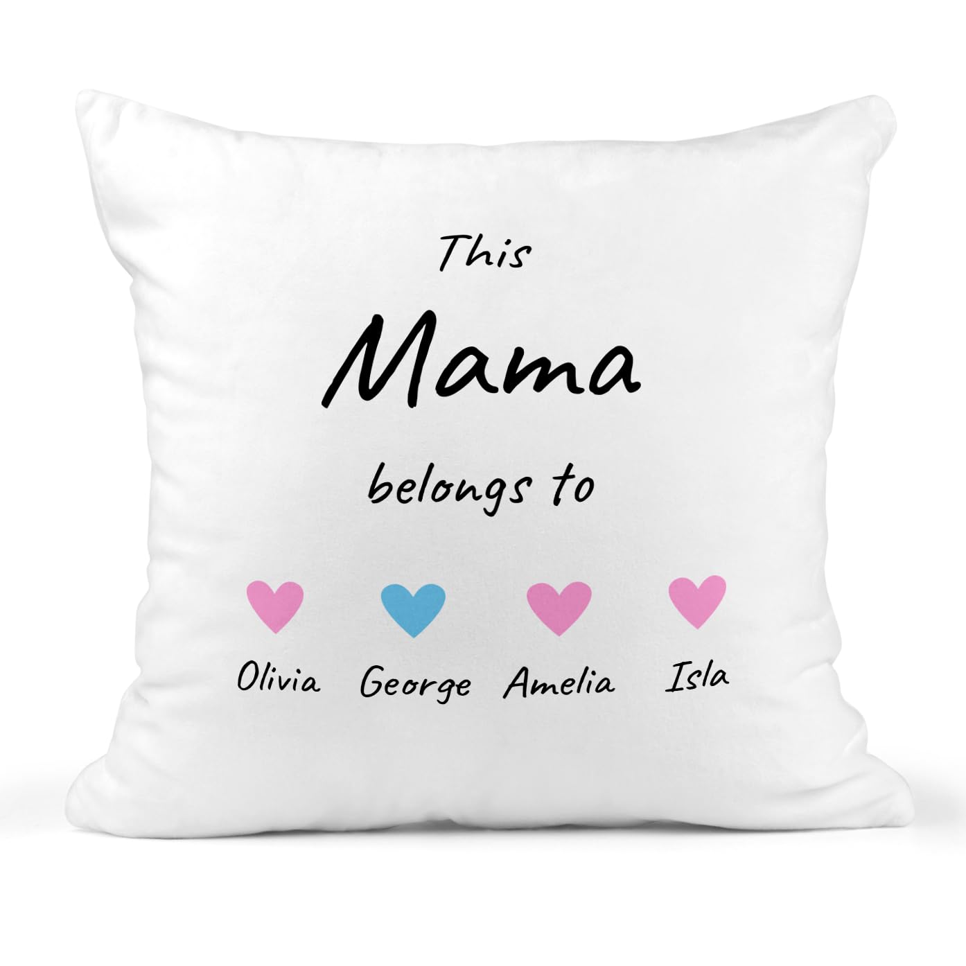 Personalised This Mama Belongs To Cushion with Children's Names
