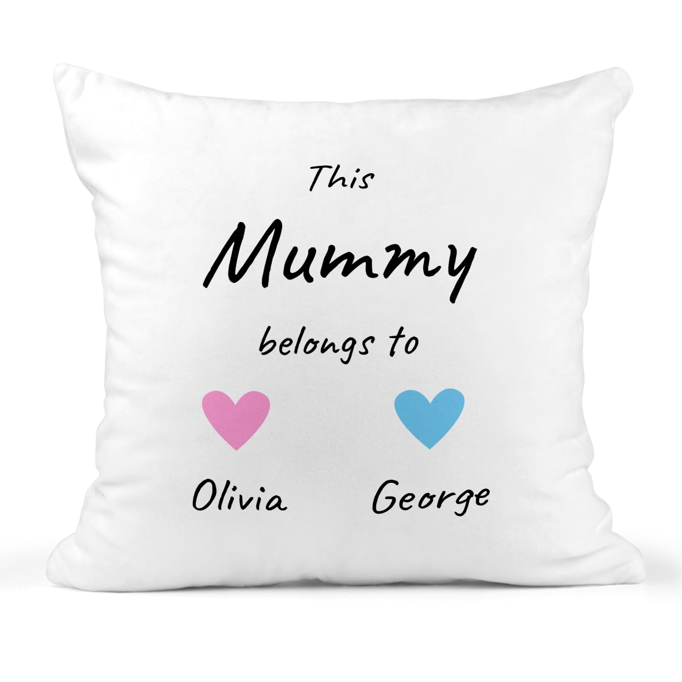 Personalised This Mummy Belongs To Cushion with Children's Names