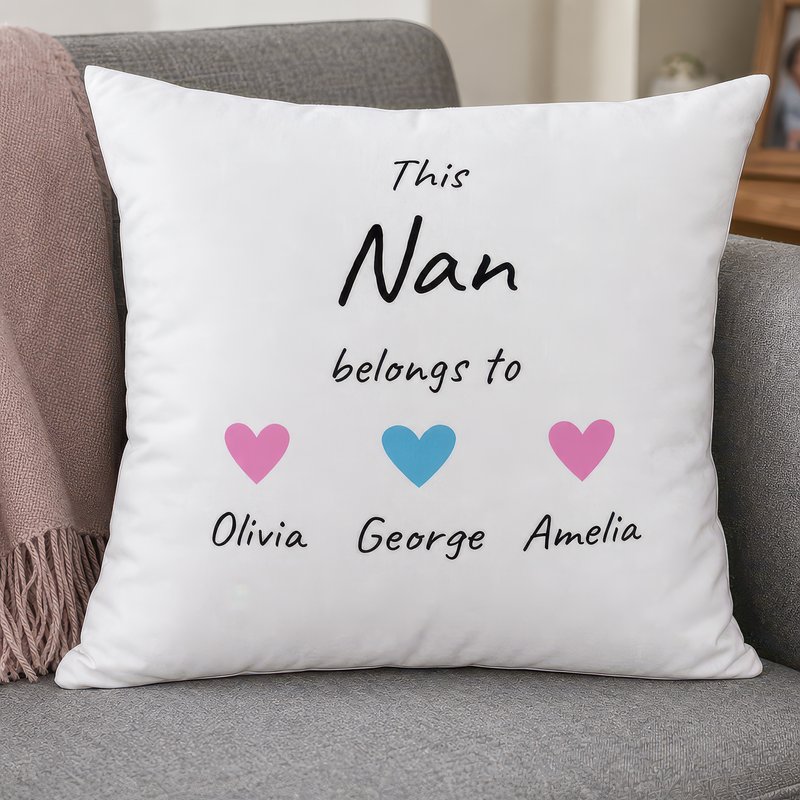 Personalised This Nan Belongs To Cushion with Names - alternative view