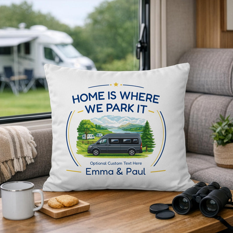 Personalised Panel Van Campervan Cushion with Names and Message