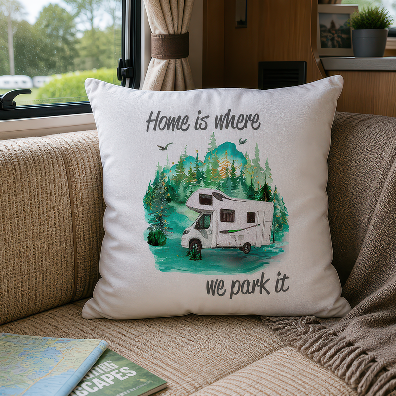 Home Is Where We Park It Motorhome Cushion