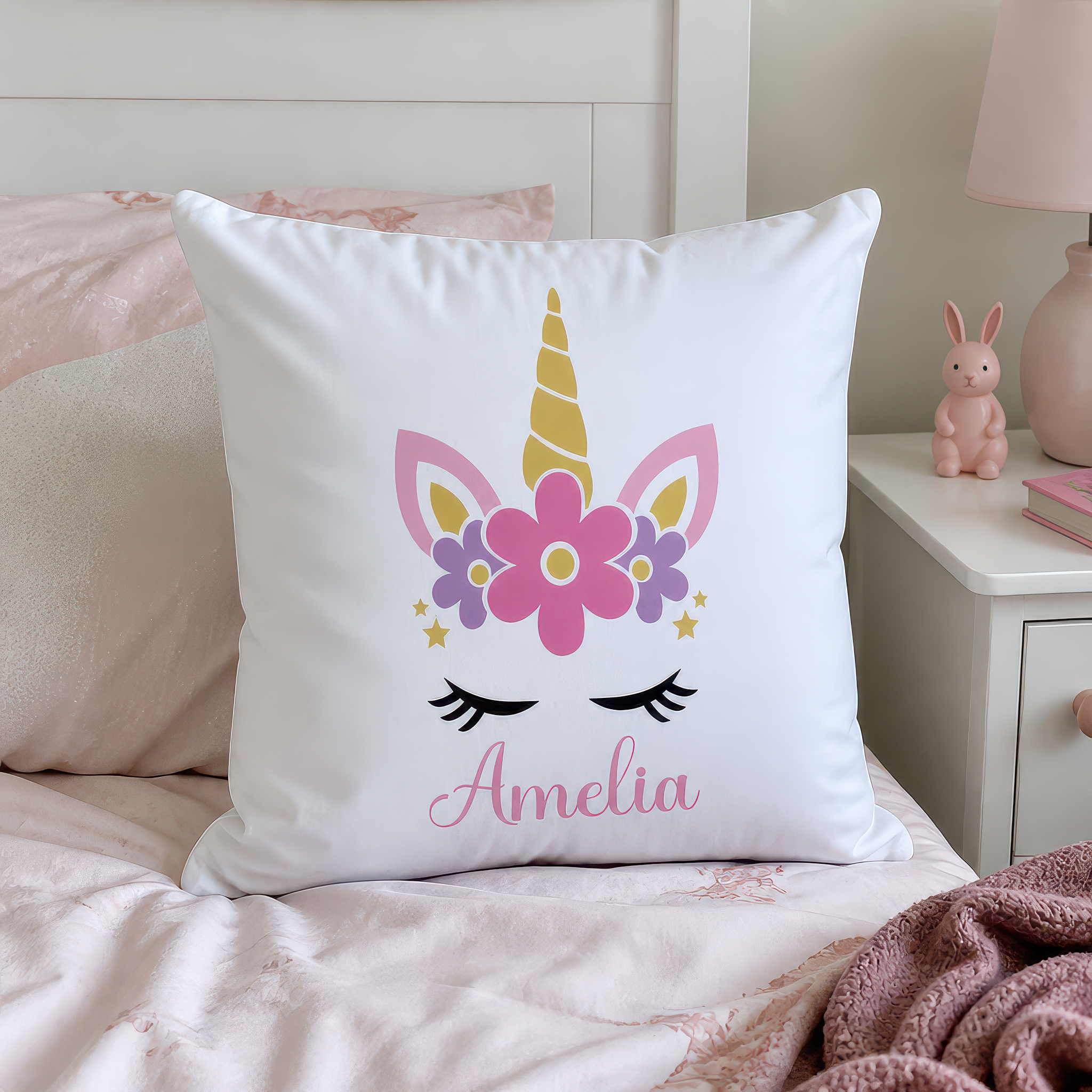 Personalised Unicorn Cushion with Name