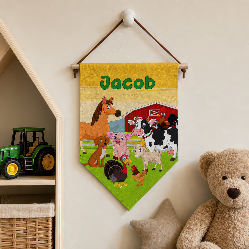 Personalised Farm Animal Flag - alternative view
