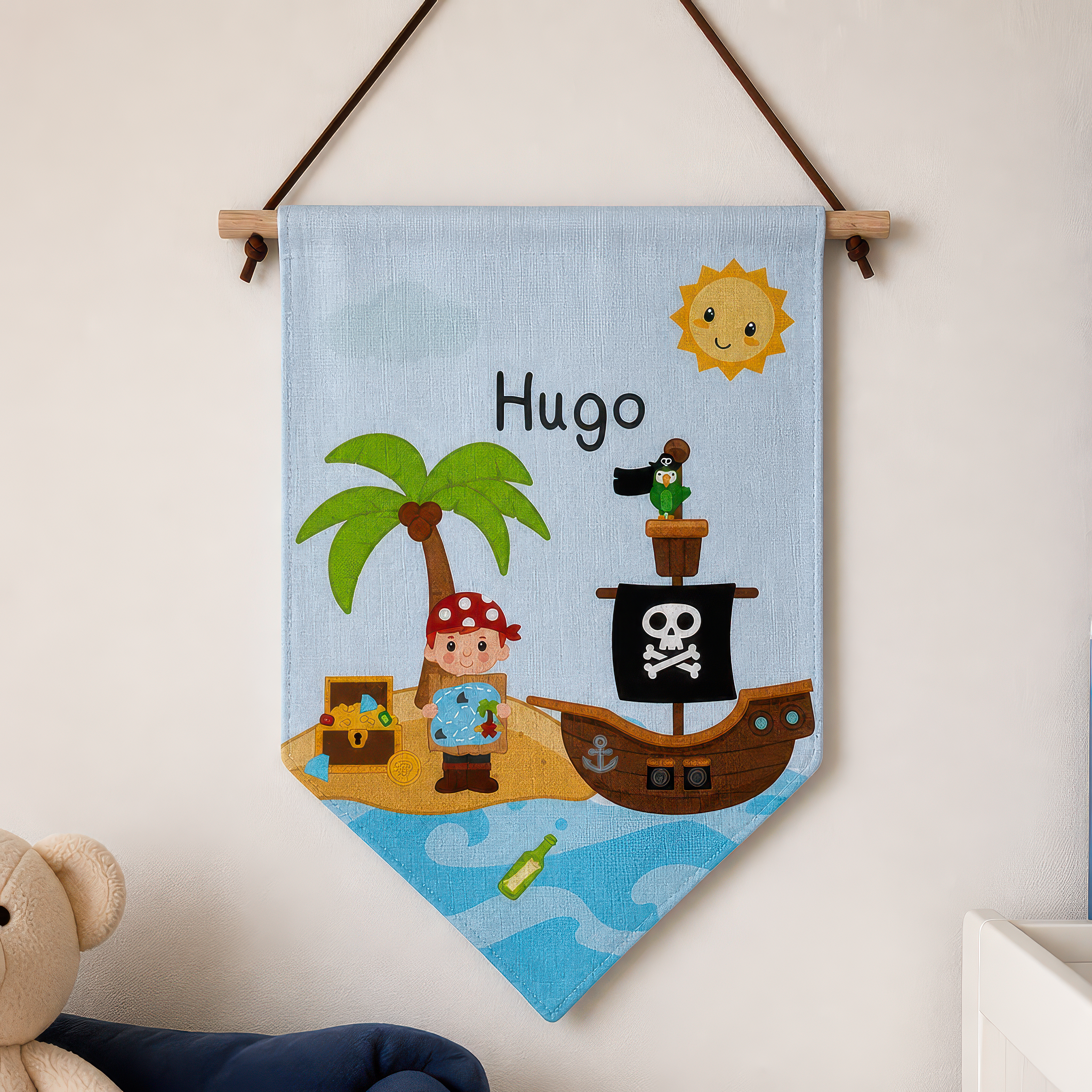 Personalised Pirate Flag with Name