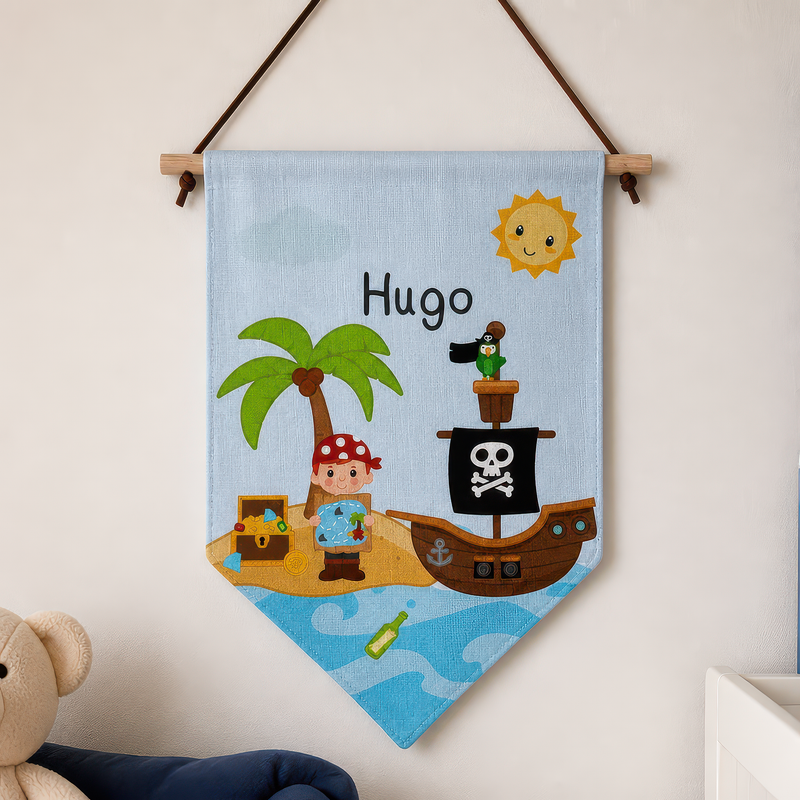 Personalised Pirate Flag with Name