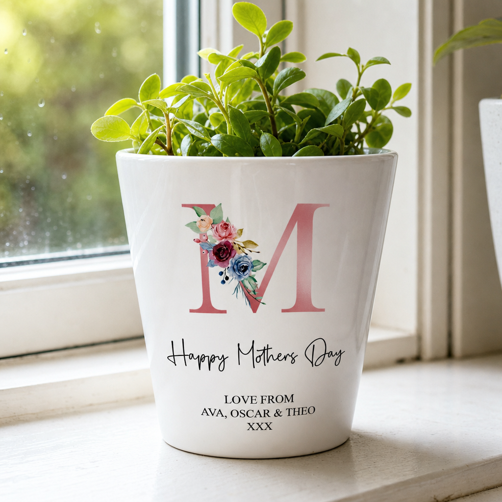 Personalised Mother's Day Flower Pot with Names
