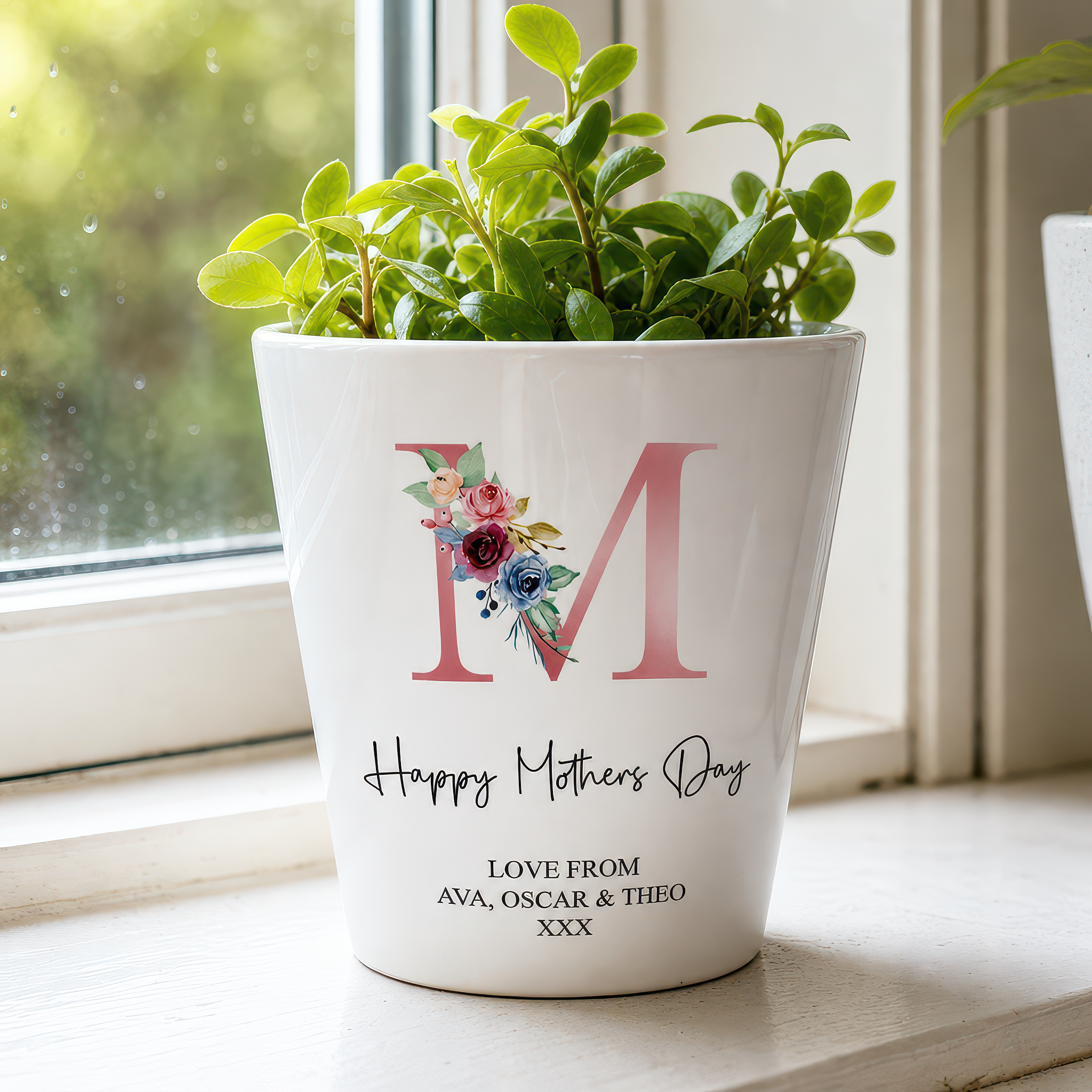 Personalised Mother's Day Flower Pot with Names - alternative view