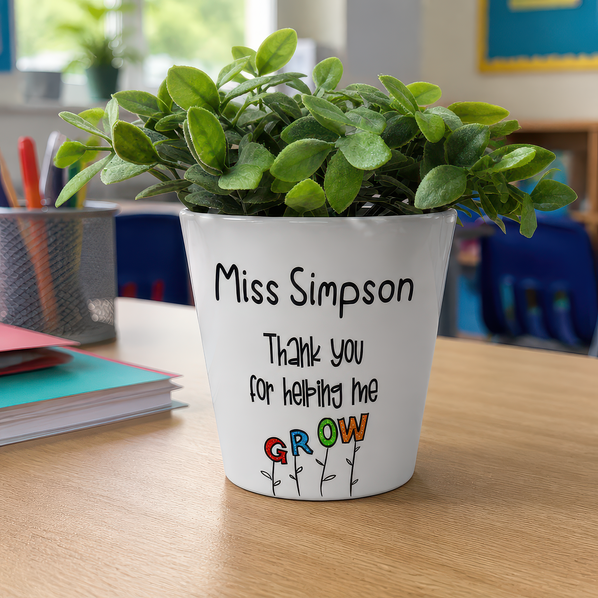 Personalised Teacher Thank You Flower Pot