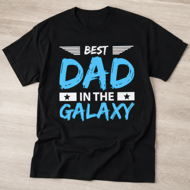Best Dad in the Galaxy Bold T-Shirt - alternative view