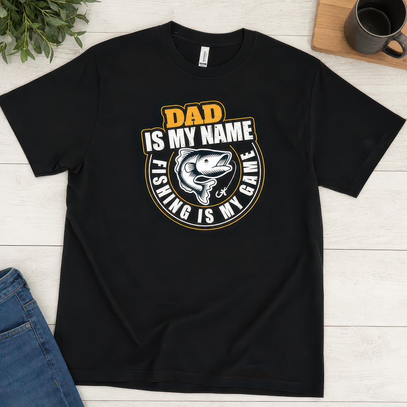 Dad Is My Name Fishing Is My Game T-Shirt - alternative view