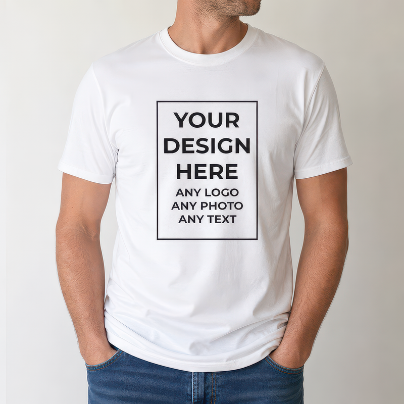 Personalised White T-Shirt with Logo or Artwork - alternative view