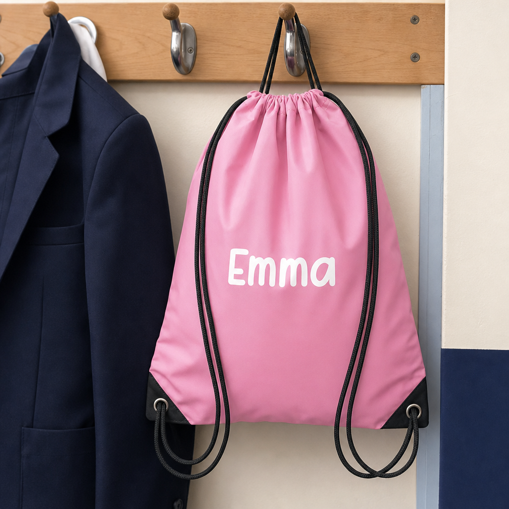 Personalised Kids Drawstring Bag for Back to School