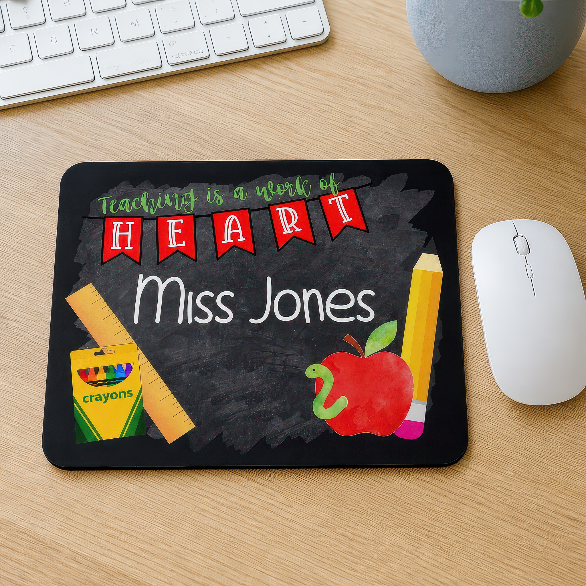 Personalised Teacher Mouse Mat with Name