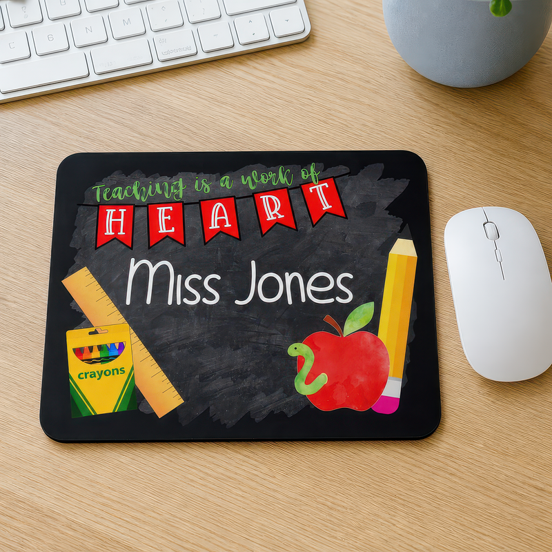 Personalised Teacher Mouse Mat with Name