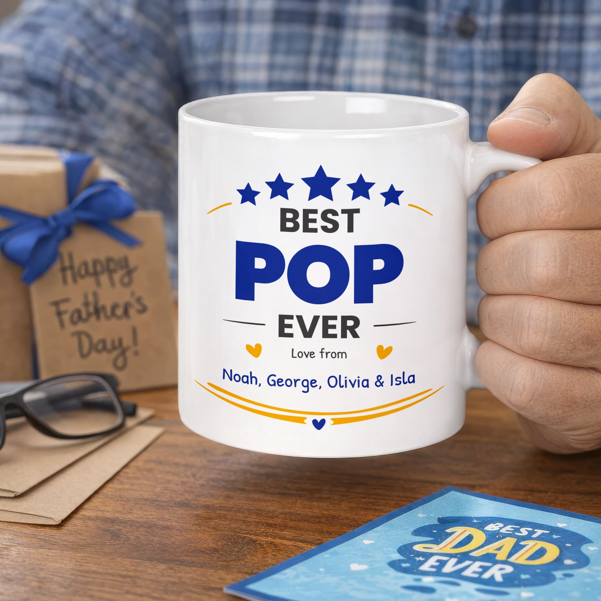 Personalised Best Pop Ever Ceramic Mug with Names