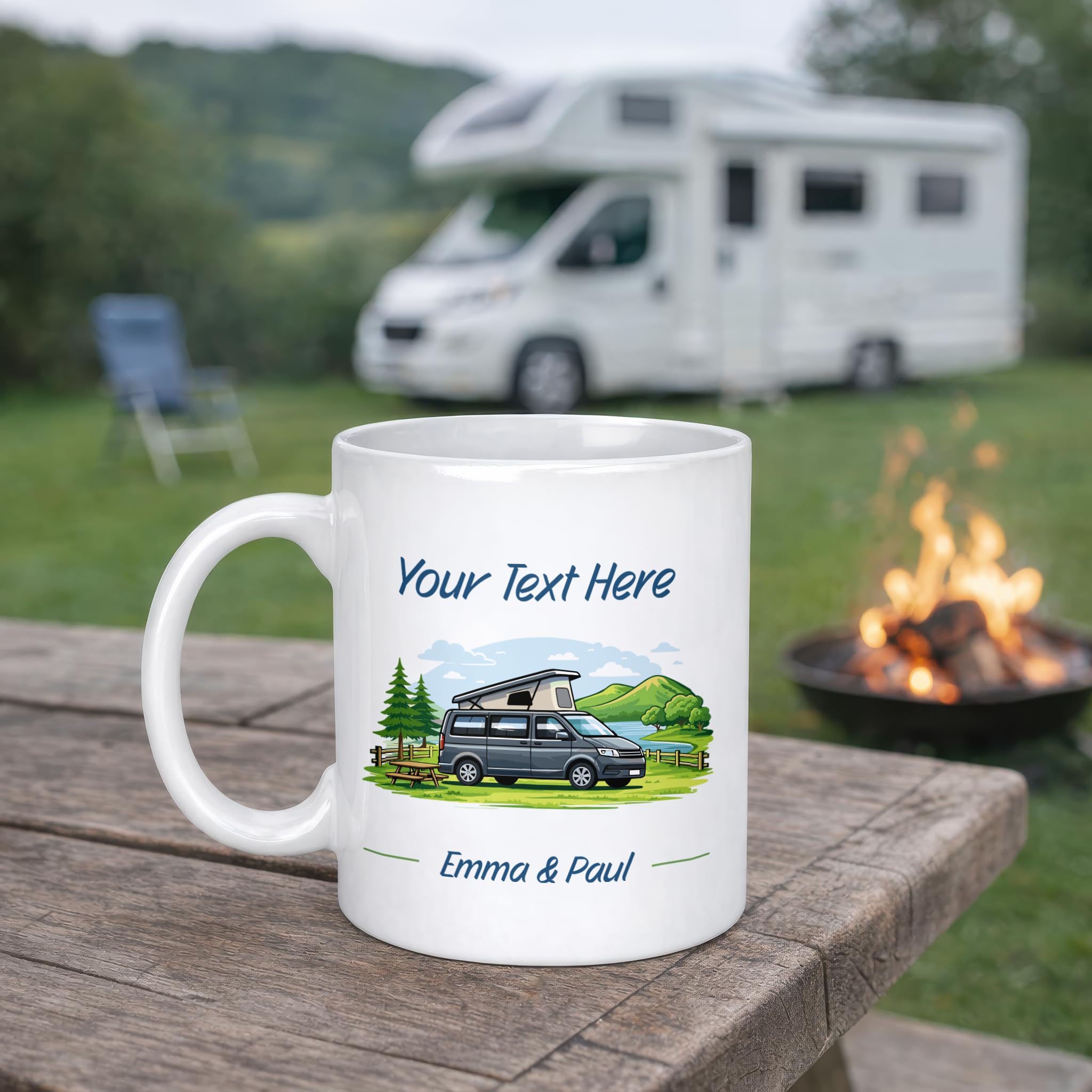 Personalised Panel Van Custom Colour Design Design Ceramic Mug with Name