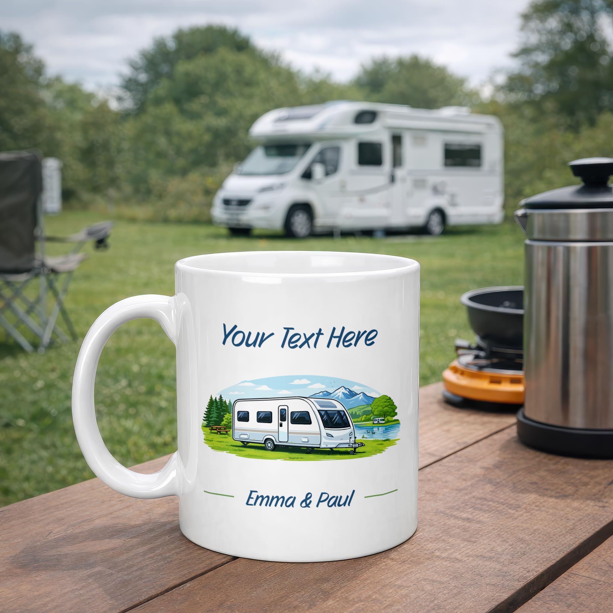 Personalised Twin Axle Custom Colour Design Design Ceramic Mug with Name