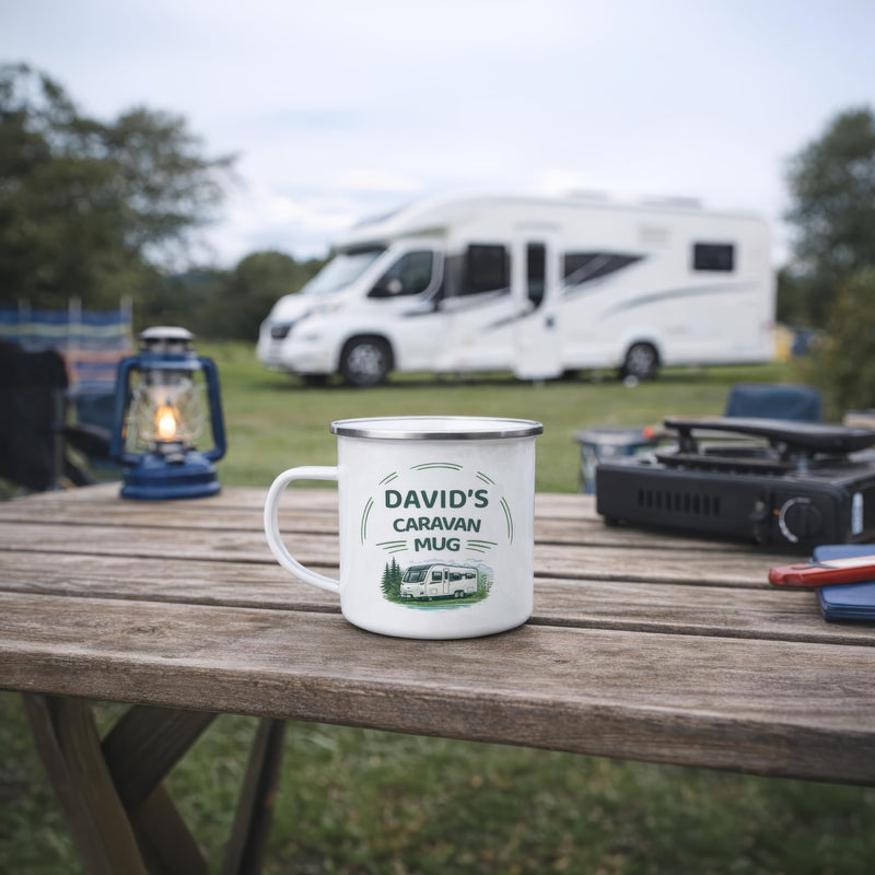 Personalised Caravan for Women and Men - 12oz Mug with Name