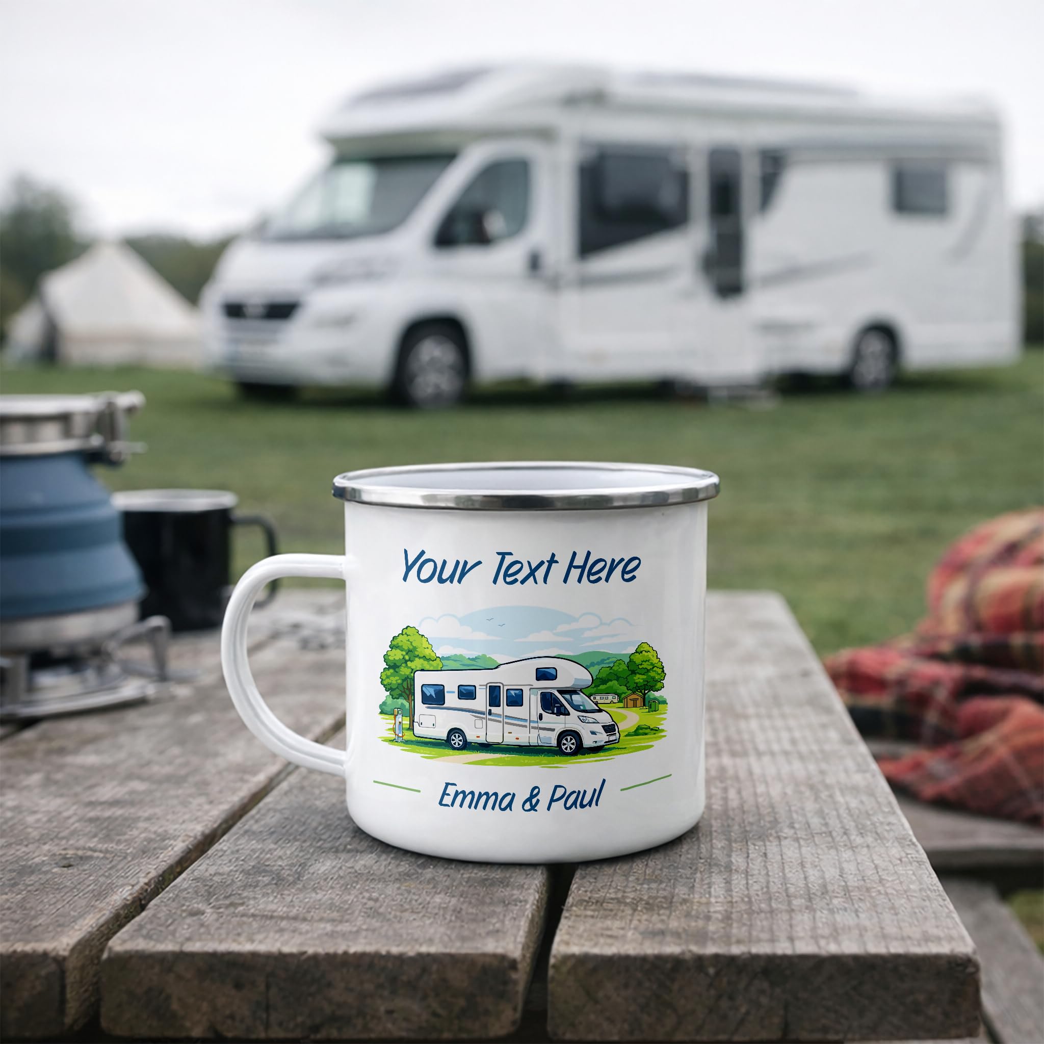 Personalised Overcab Custom Colour Mug with Name and Text
