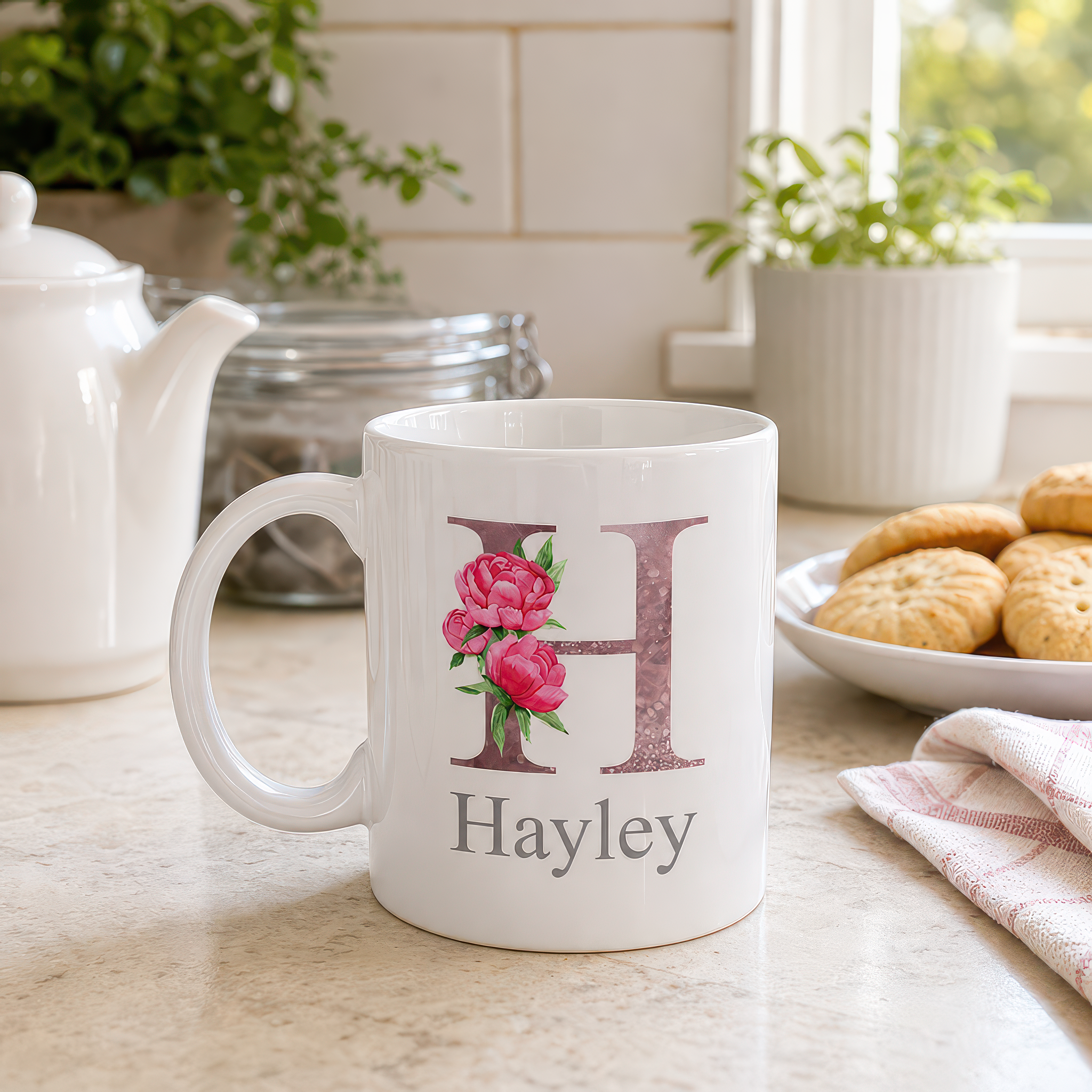 Personalised Floral Mug - alternative view