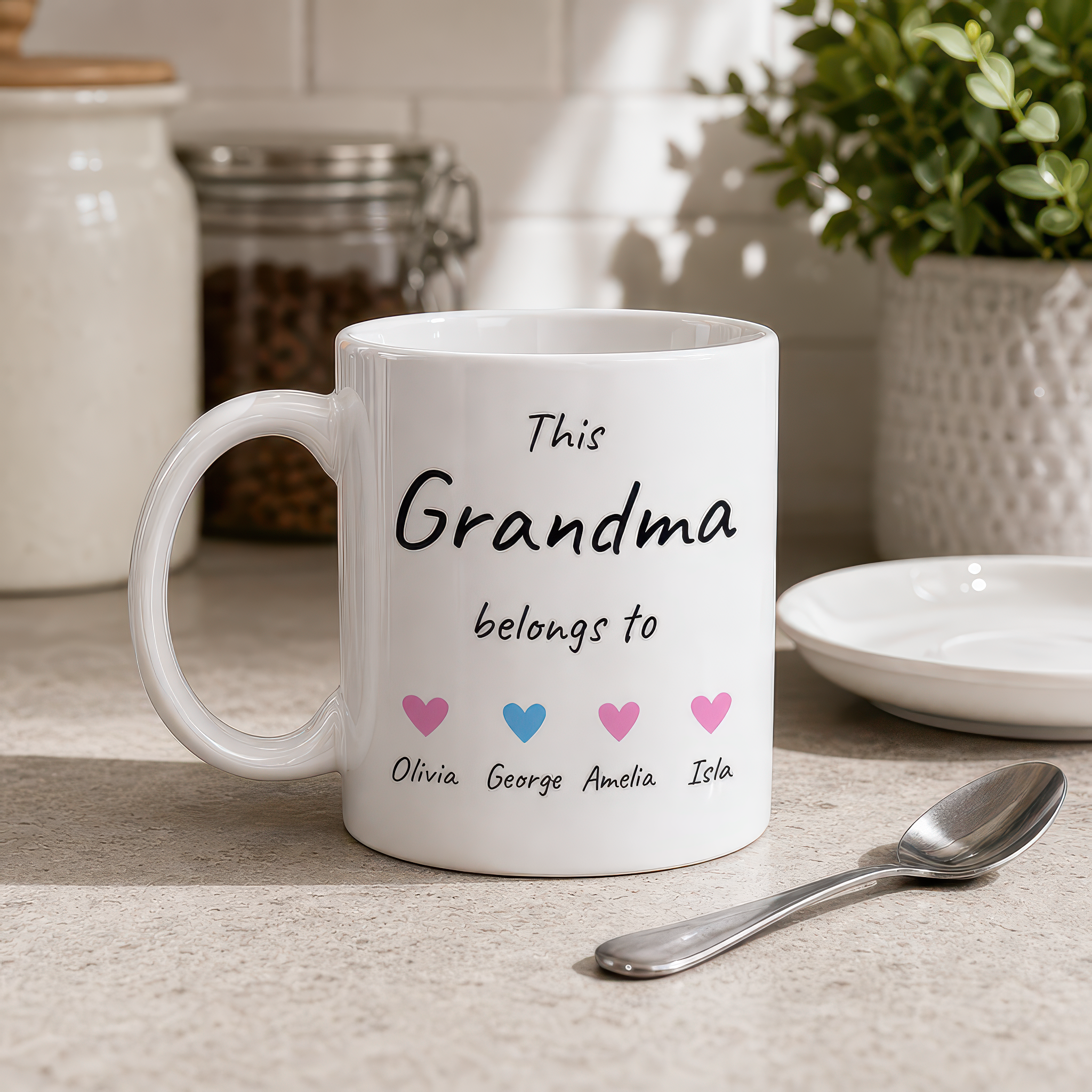 Personalised This Grandma Belongs To Mug with Names - alternative view