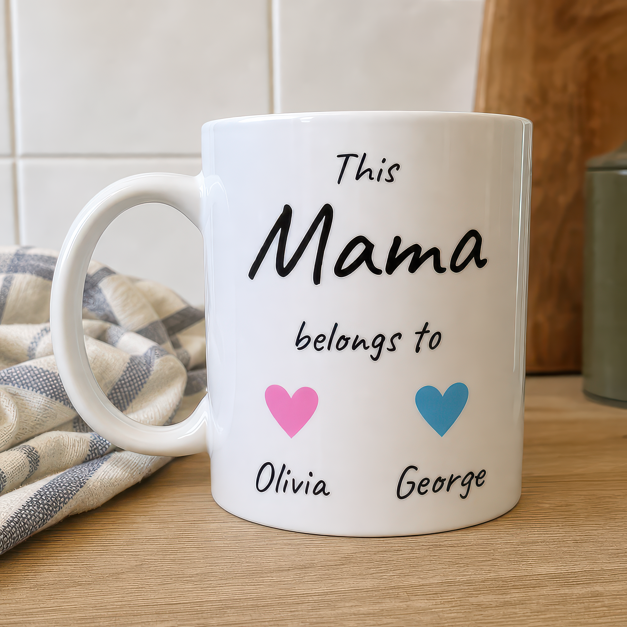 Personalised This Mama Belongs To Mug with Names - alternative view