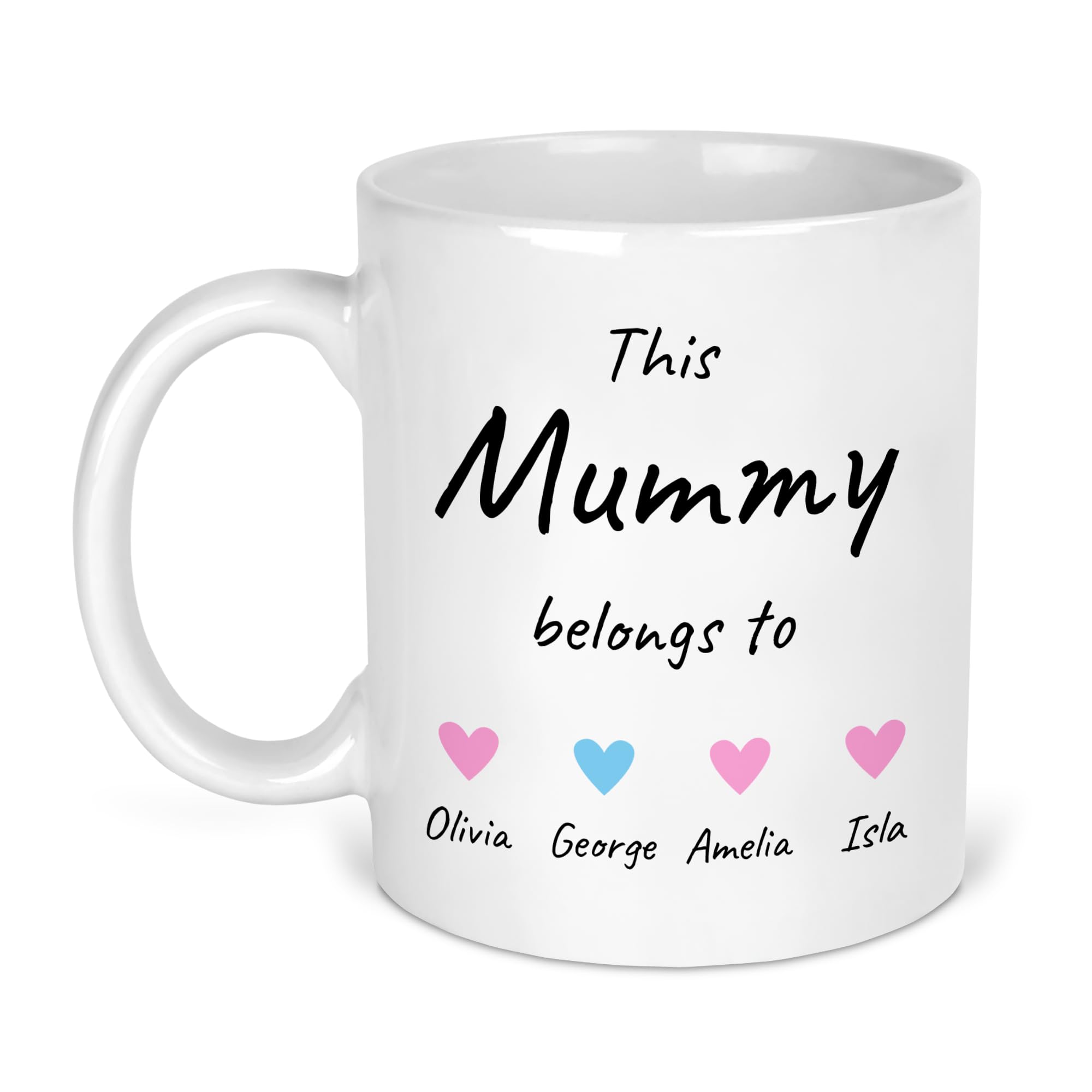 Personalised This Mummy Belongs To Mug with Names