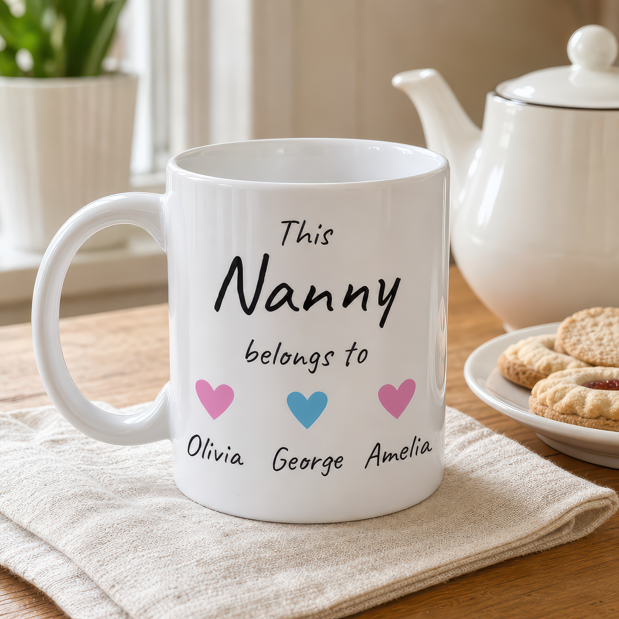 Personalised This Nanny Belongs To Mug with Names - alternative view