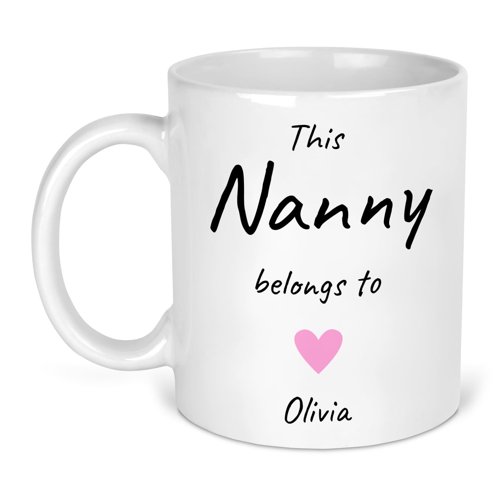 Personalised This Nanny Belongs To Mug with Names