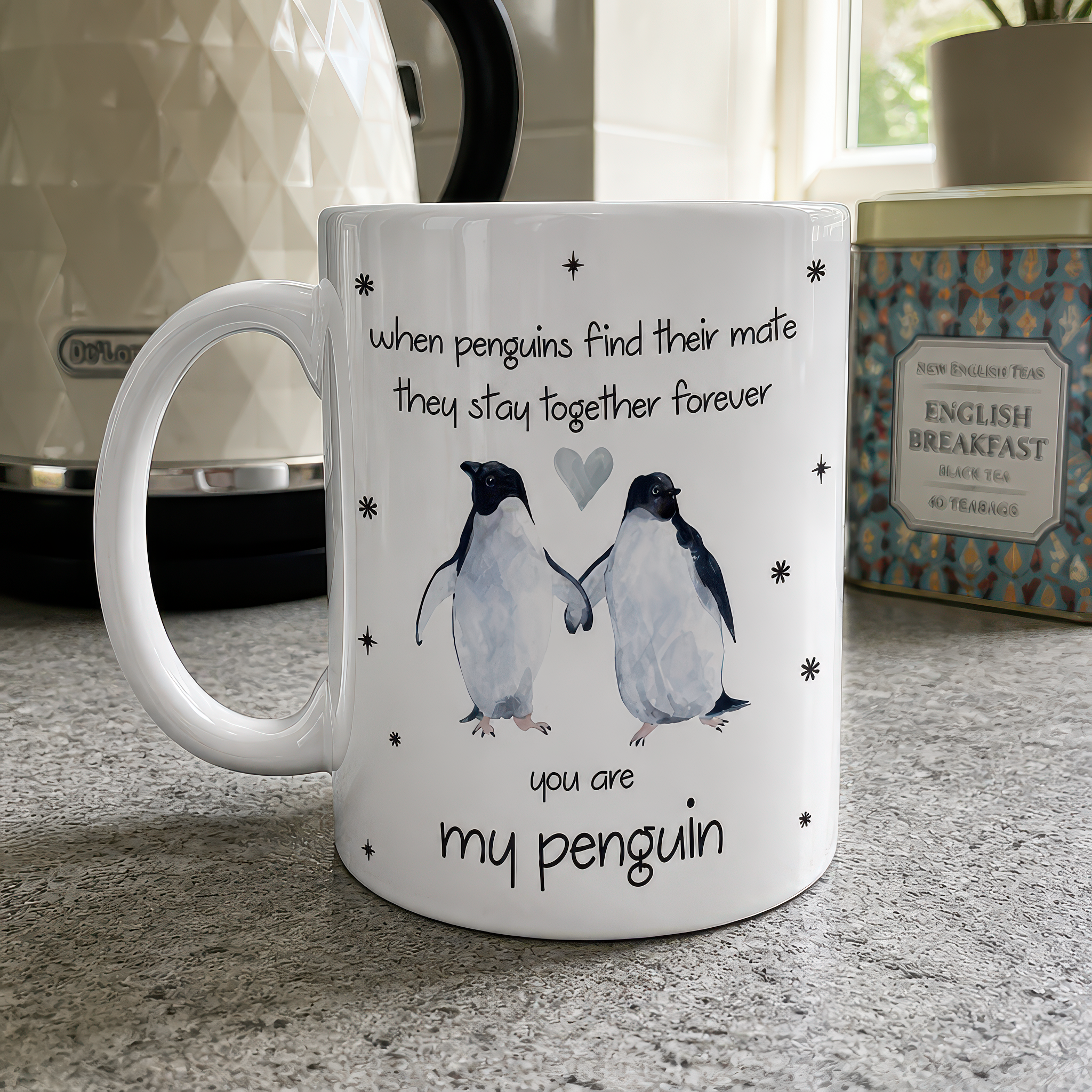 Valentine's Day Penguin Quote Mug