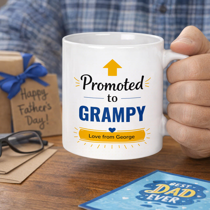 Personalised Promoted to Grampy Mug with Name
