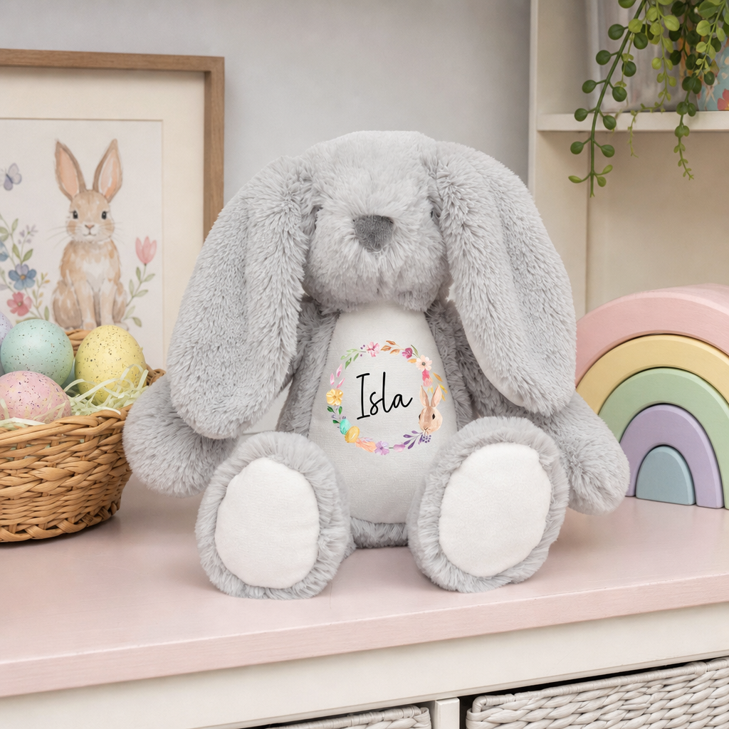 Personalised Easter Bunny Rabbit Soft Toy with Name