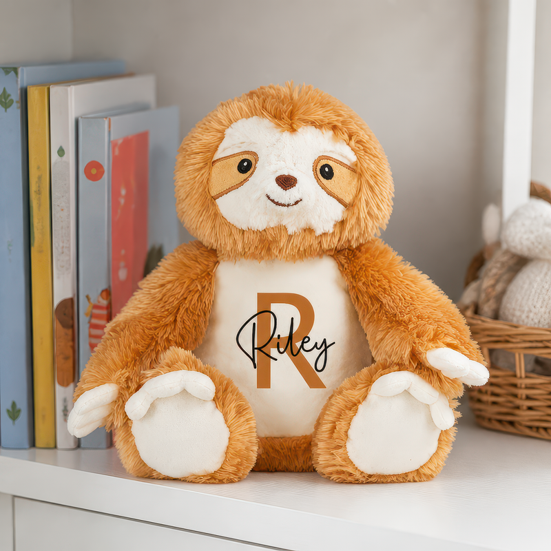 Personalised Sloth Teddy Soft Toy - alternative view