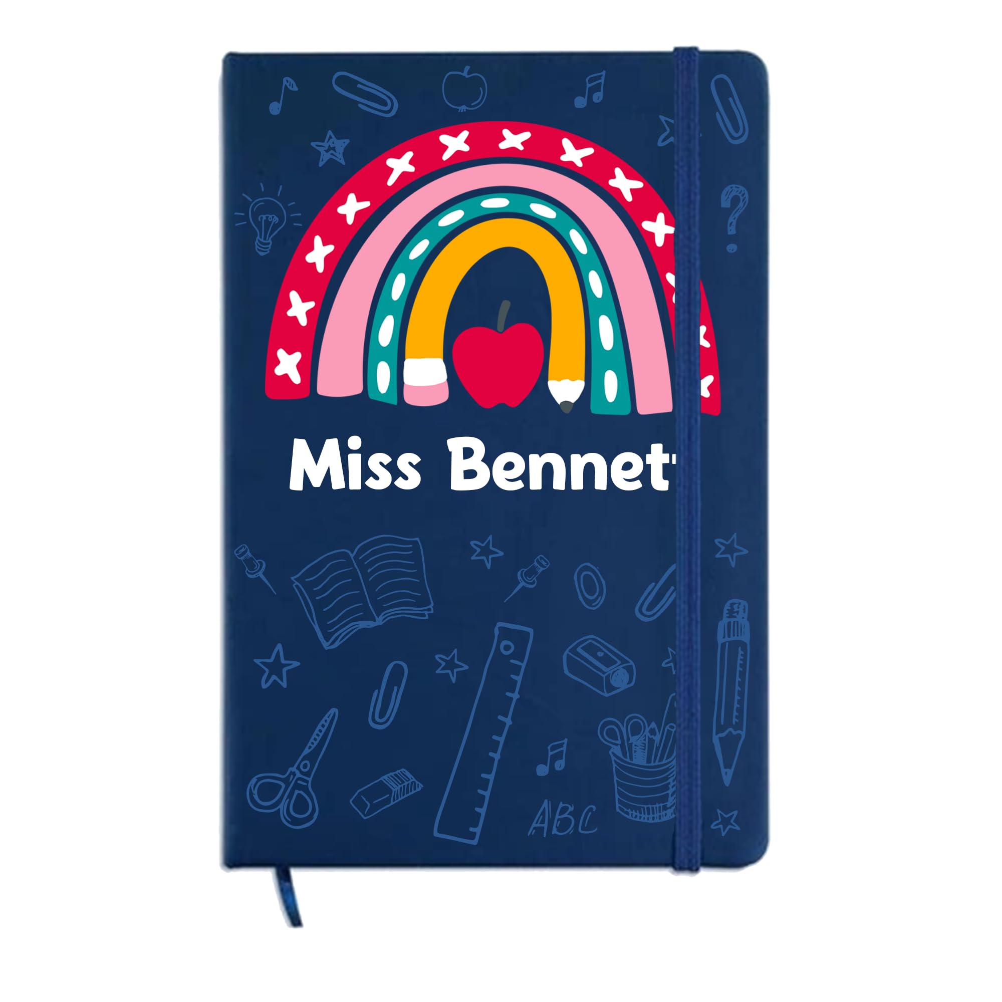 Personalised Teacher Apple Notebook with Name