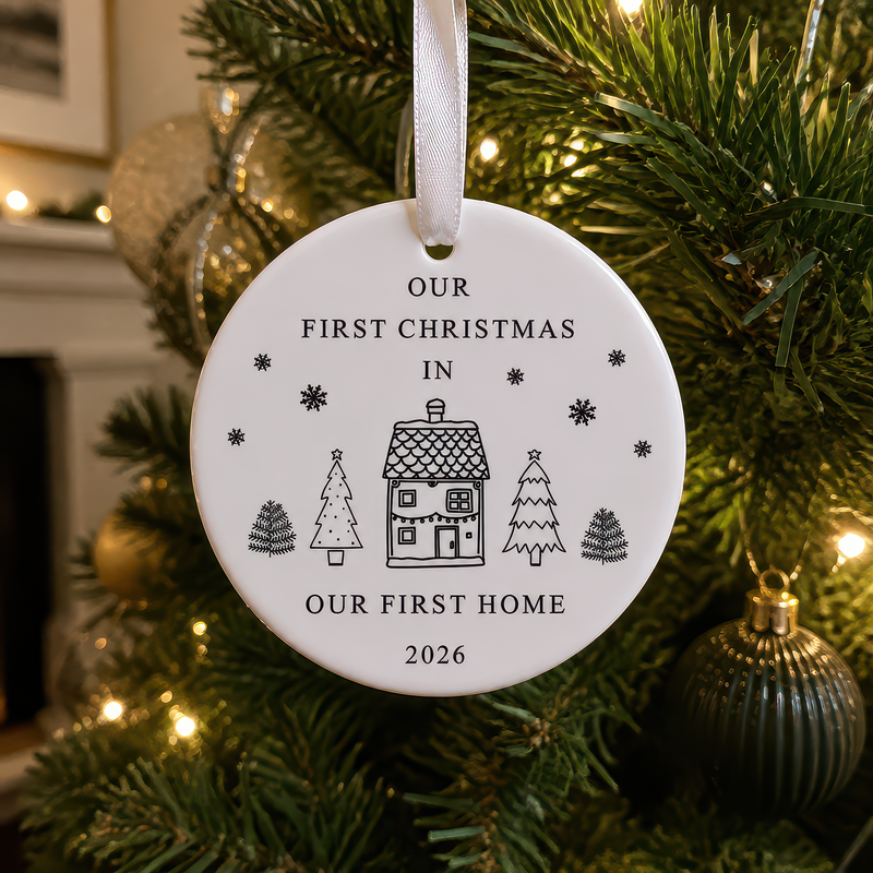 Our First Christmas in Our First Home Ornament