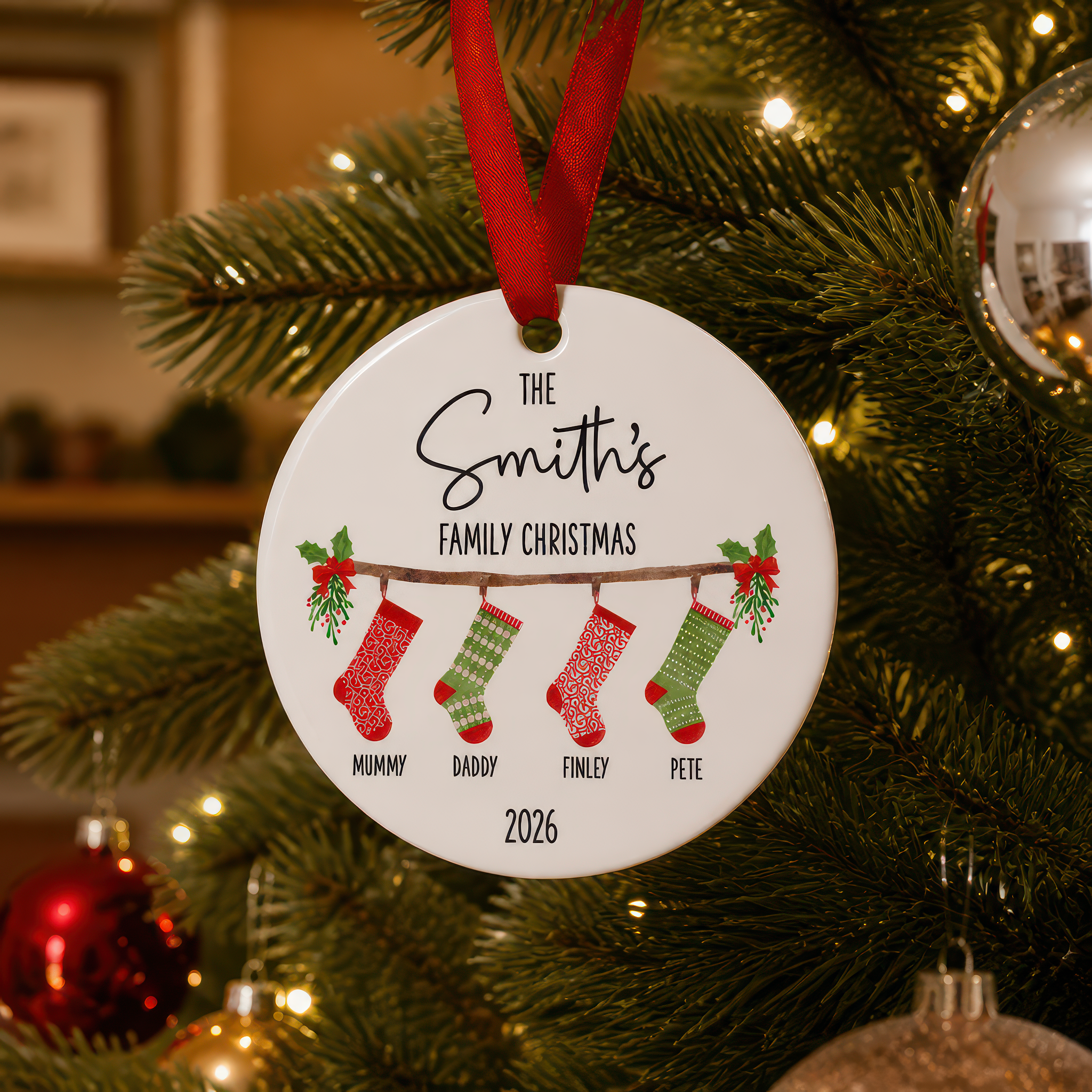 Personalised Family Christmas Ornament