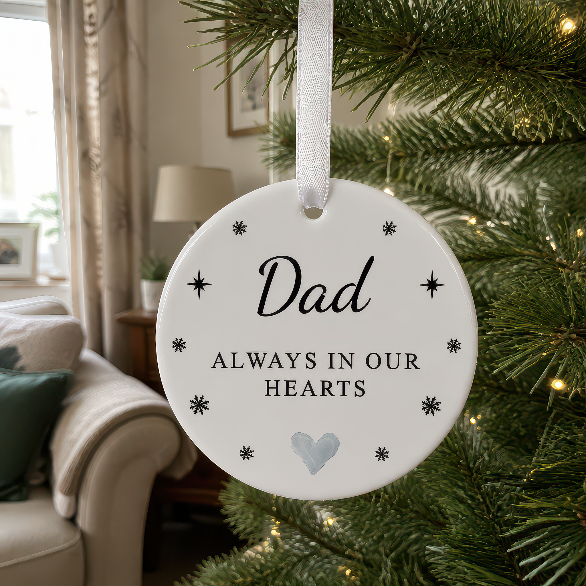 Memorial Dad Always in Our Hearts Ornament