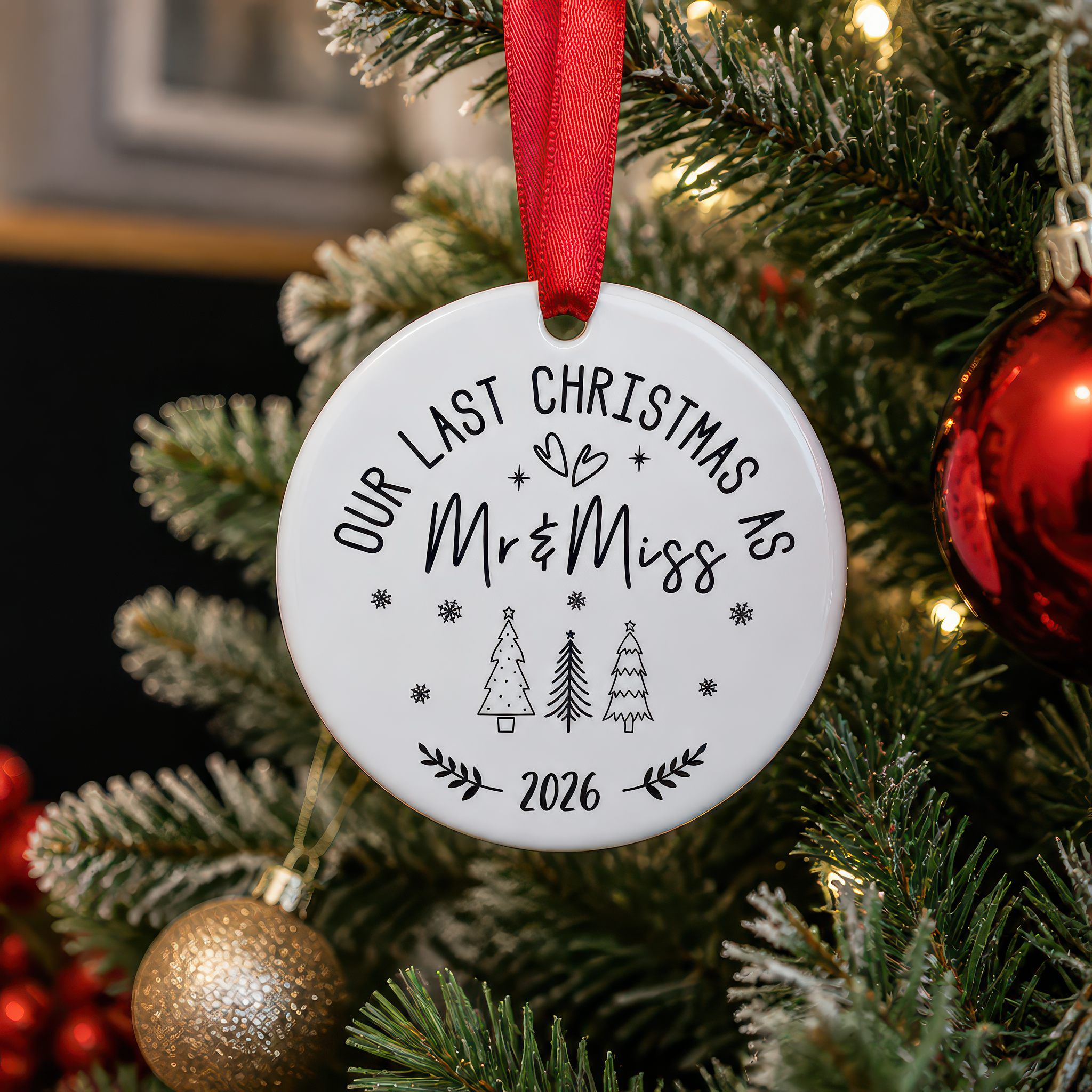 Last Christmas as Mr and Miss Ornament