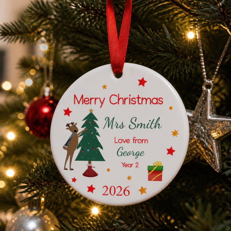 Personalised Nursery Teacher Christmas Ornament