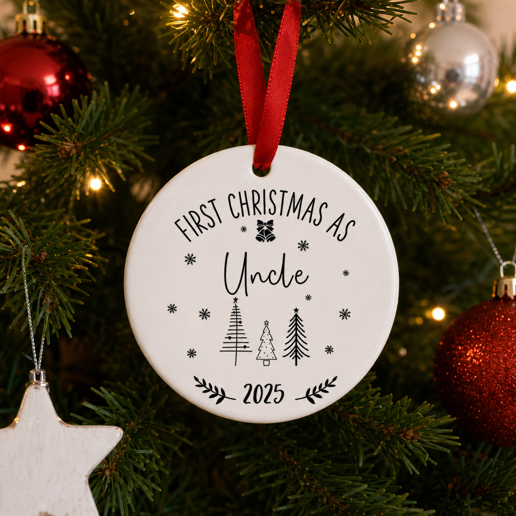 First Christmas as an Uncle Ornament
