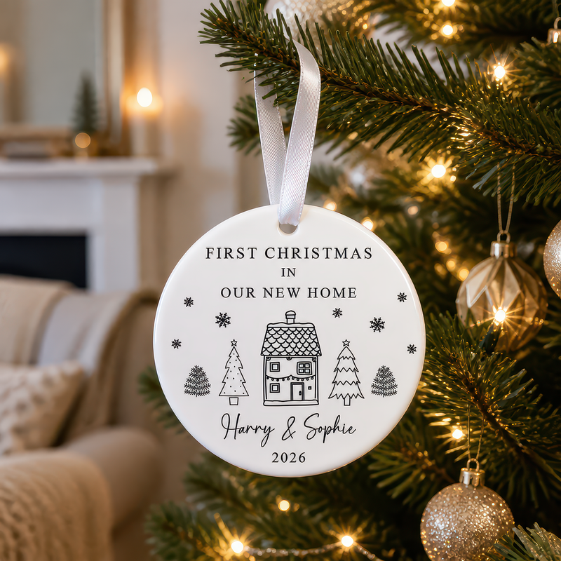 Personalised First Christmas New Home Ornament