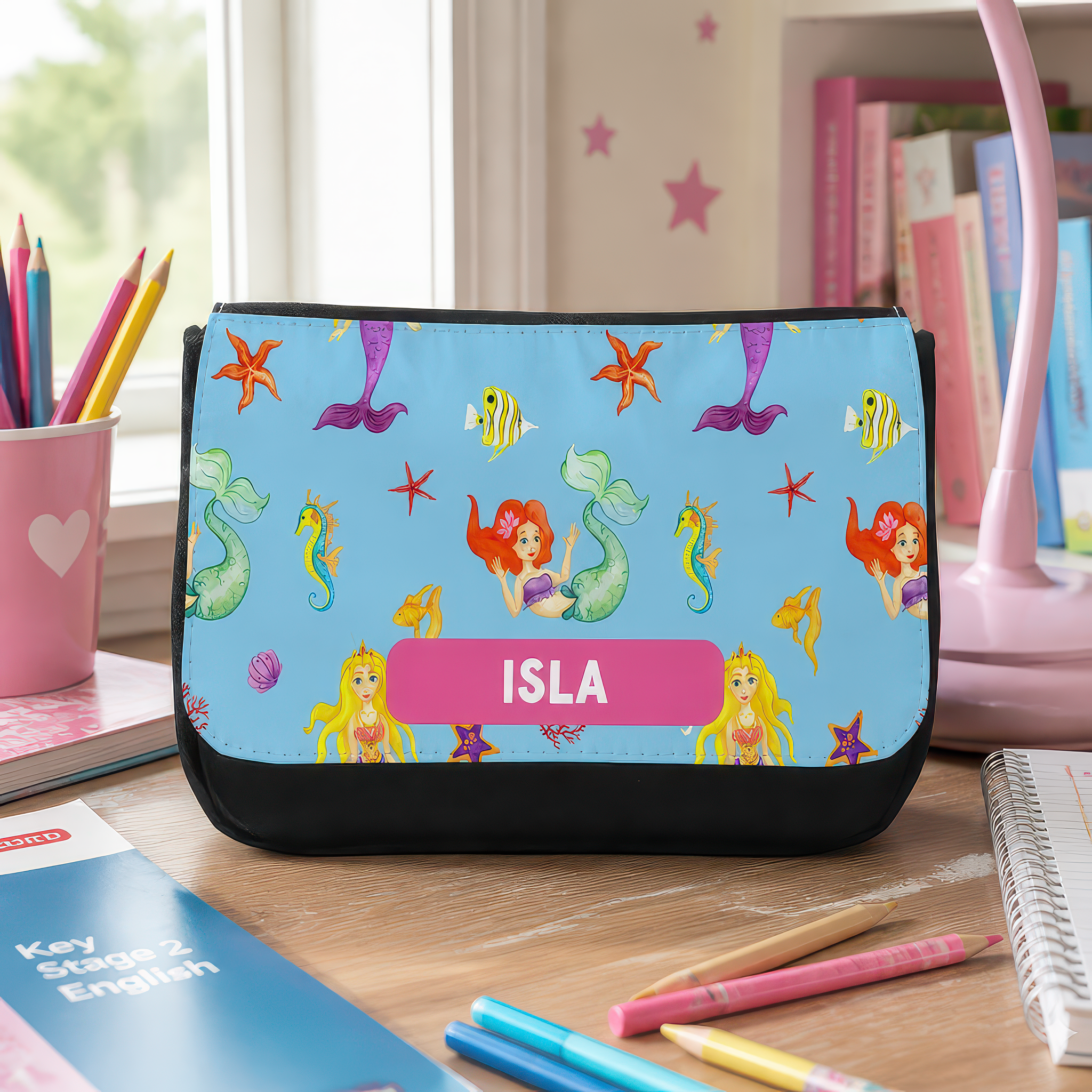 Personalised Mermaid Under the Sea Pencil Case with Name