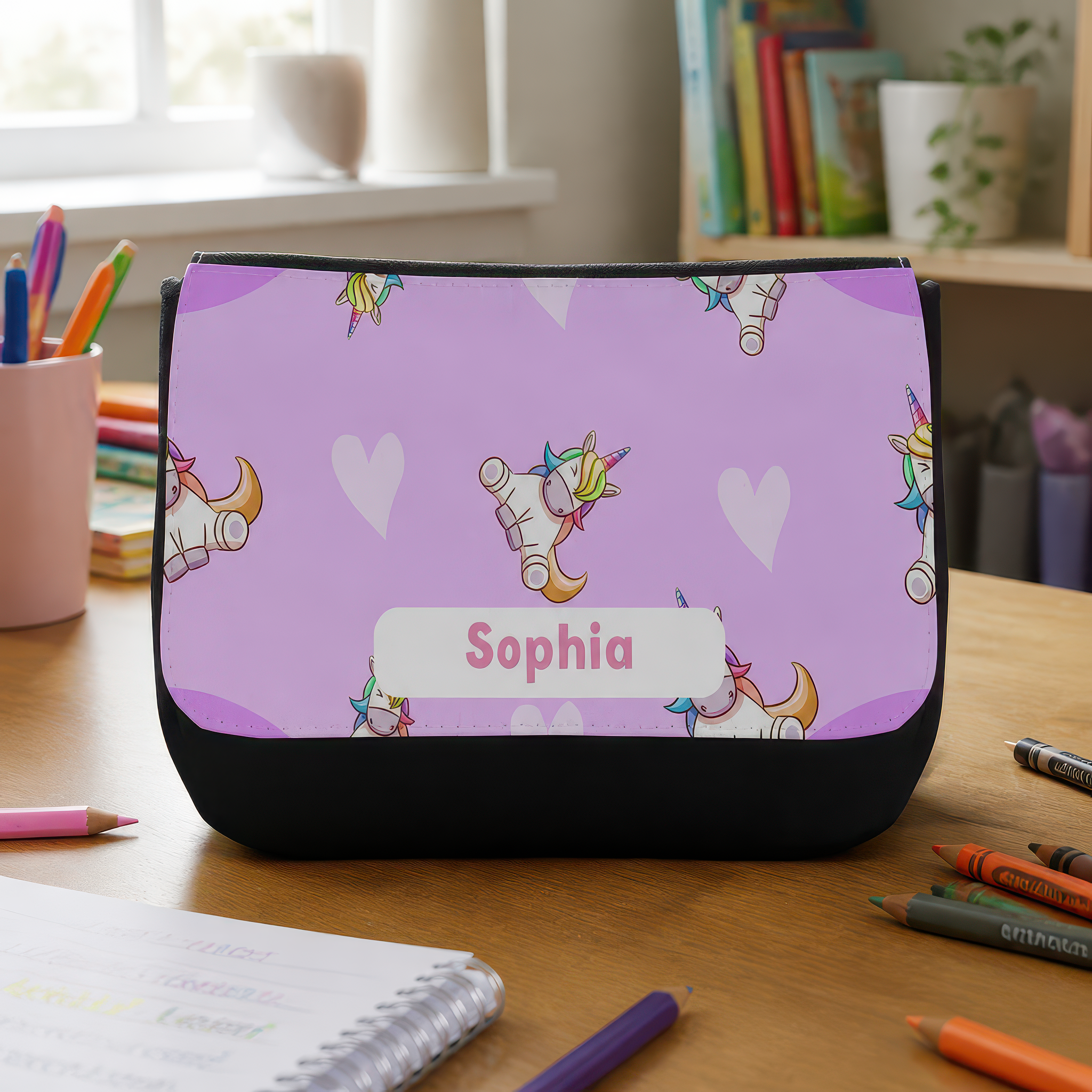 Personalised Pastel Unicorn Pencil Case with Name